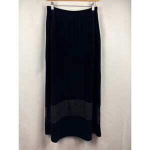 Women’s Vintage Rialto Collection Medium Black Velvet Maxi Skirt